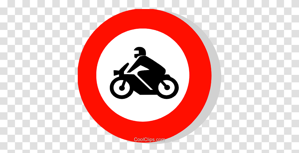 Eu Traffic Sign Motorcycles Prohibited Royalty Free Vector Clip, Road Sign, Vehicle, Transportation Transparent Png