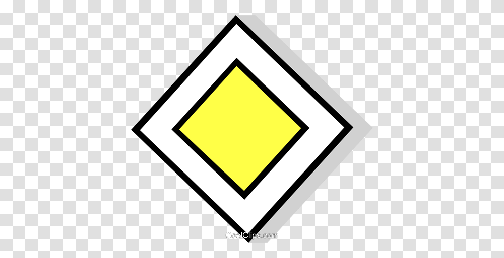 Eu Traffic Sign Priority Road Royalty Free Vector Clip Art, Electronic Chip, Hardware, Electronics, Label Transparent Png
