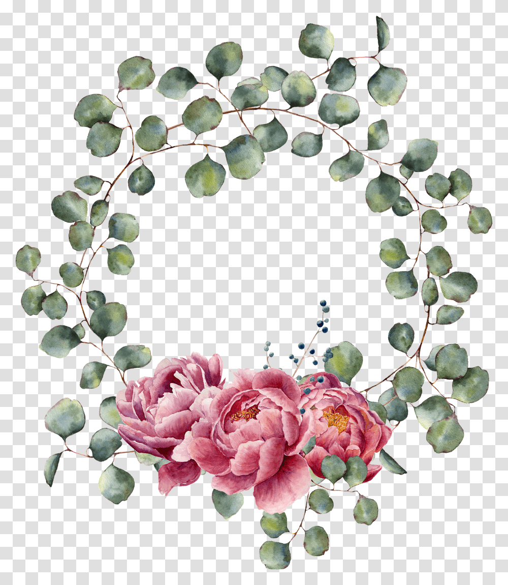 Eucalyptus Floral Wreath, Plant, Flower, Blossom, Rose Transparent Png