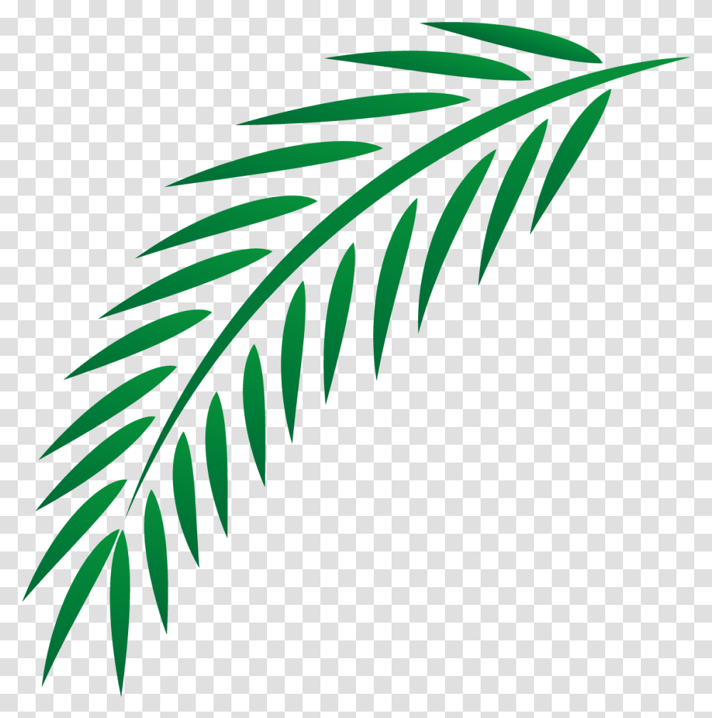 Euclidean Easter Leaves Transprent Palm Branch Leaf Clip Art, Green, Plant, Fern Transparent Png