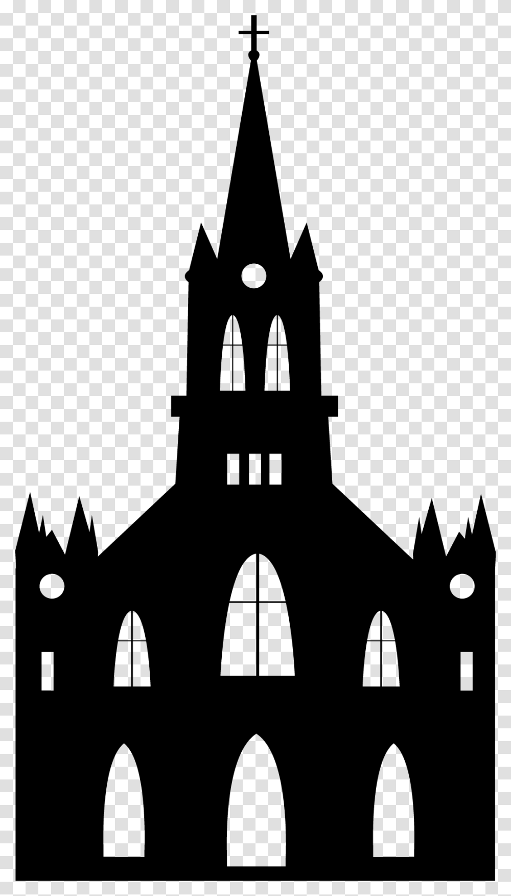 Euclidean Vector Church Religion Silhouette Castle Silhouette, Building, Architecture, Cross Transparent Png