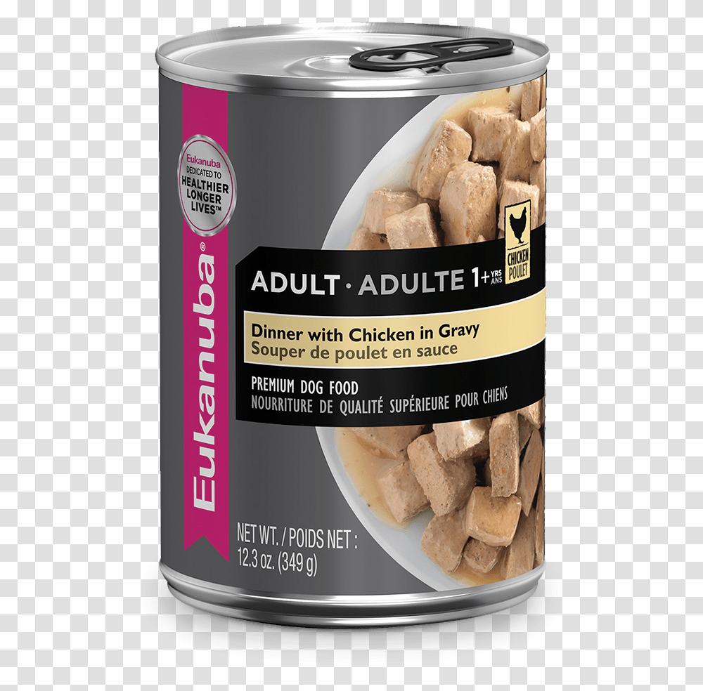 Eukanuba Dinner Chicken In Gravy Canned Dog Food Eukanuba Wet Dog Food, Cork, Sweets, Confectionery, Tin Transparent Png