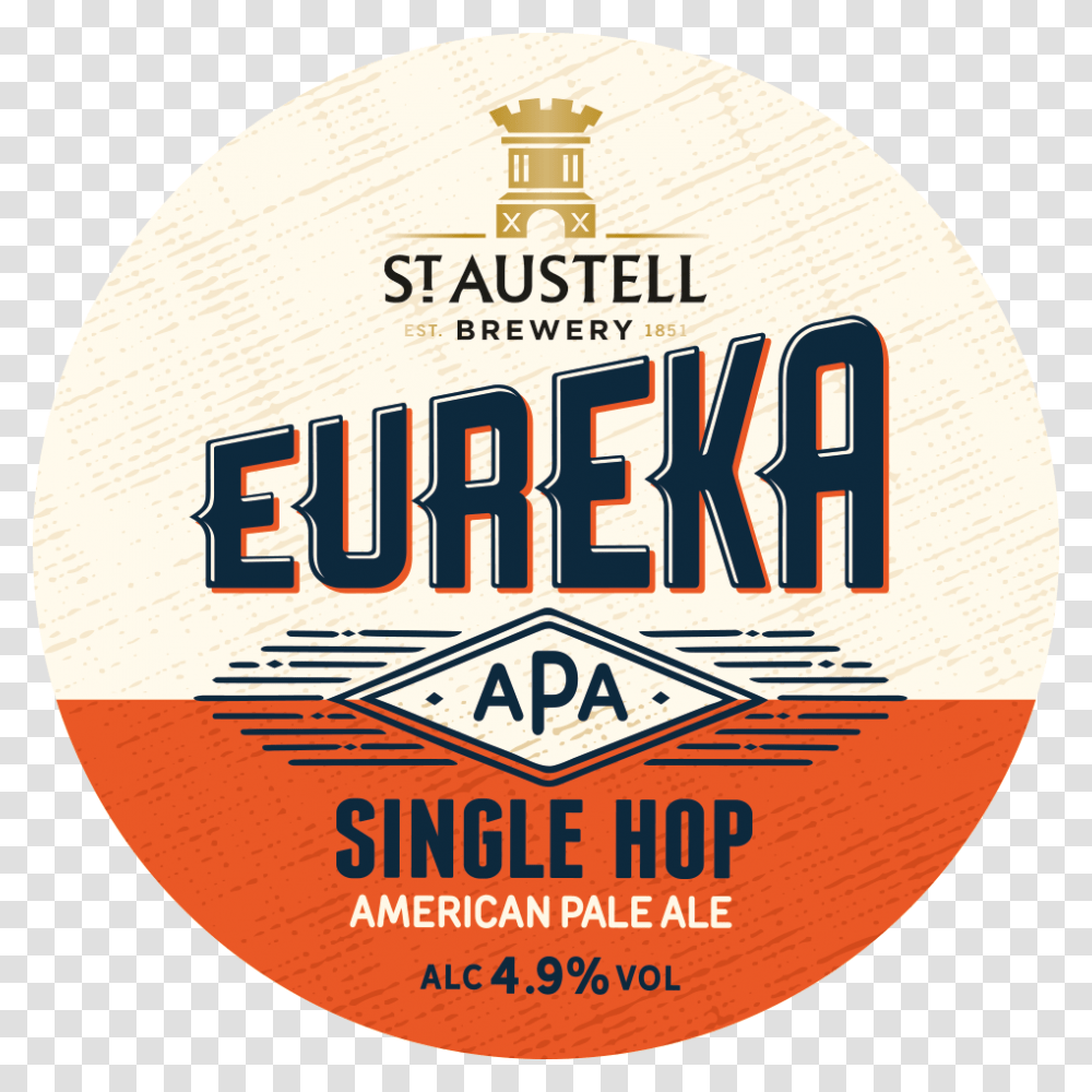 Eureka American Pale Ale St Austell Eureka, Label, Sticker, Word Transparent Png
