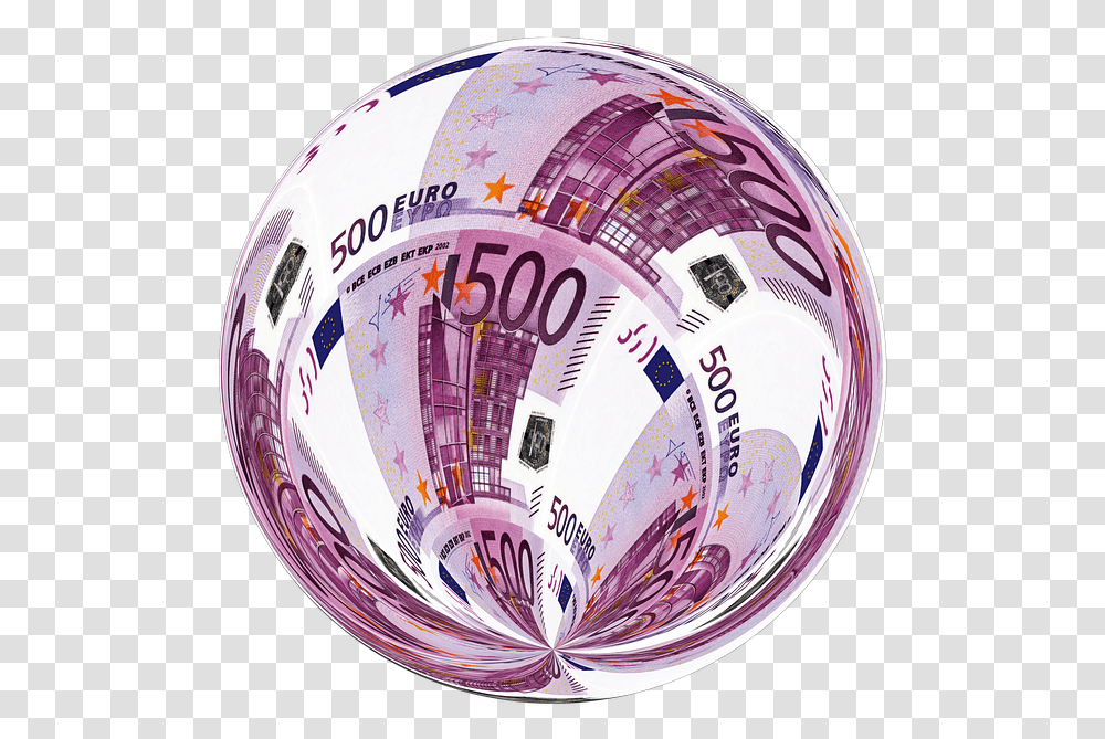 Euro Bill Currency Ball Round Pawn Money Finance Texte De Prt Entre Particulier, Sphere, Helmet, Apparel Transparent Png