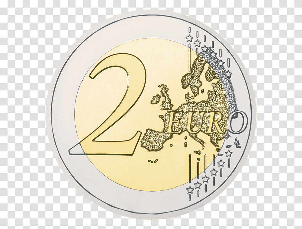 Euro Coin European Union Flag, Money, Number Transparent Png