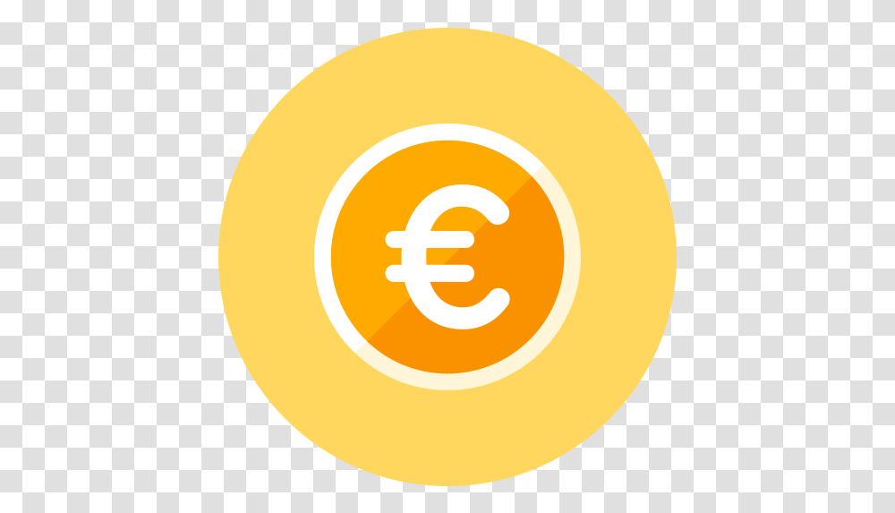 Euro Coin Free Icon Of Kameleon Yellow Round Circle, Number, Symbol, Text, Logo Transparent Png