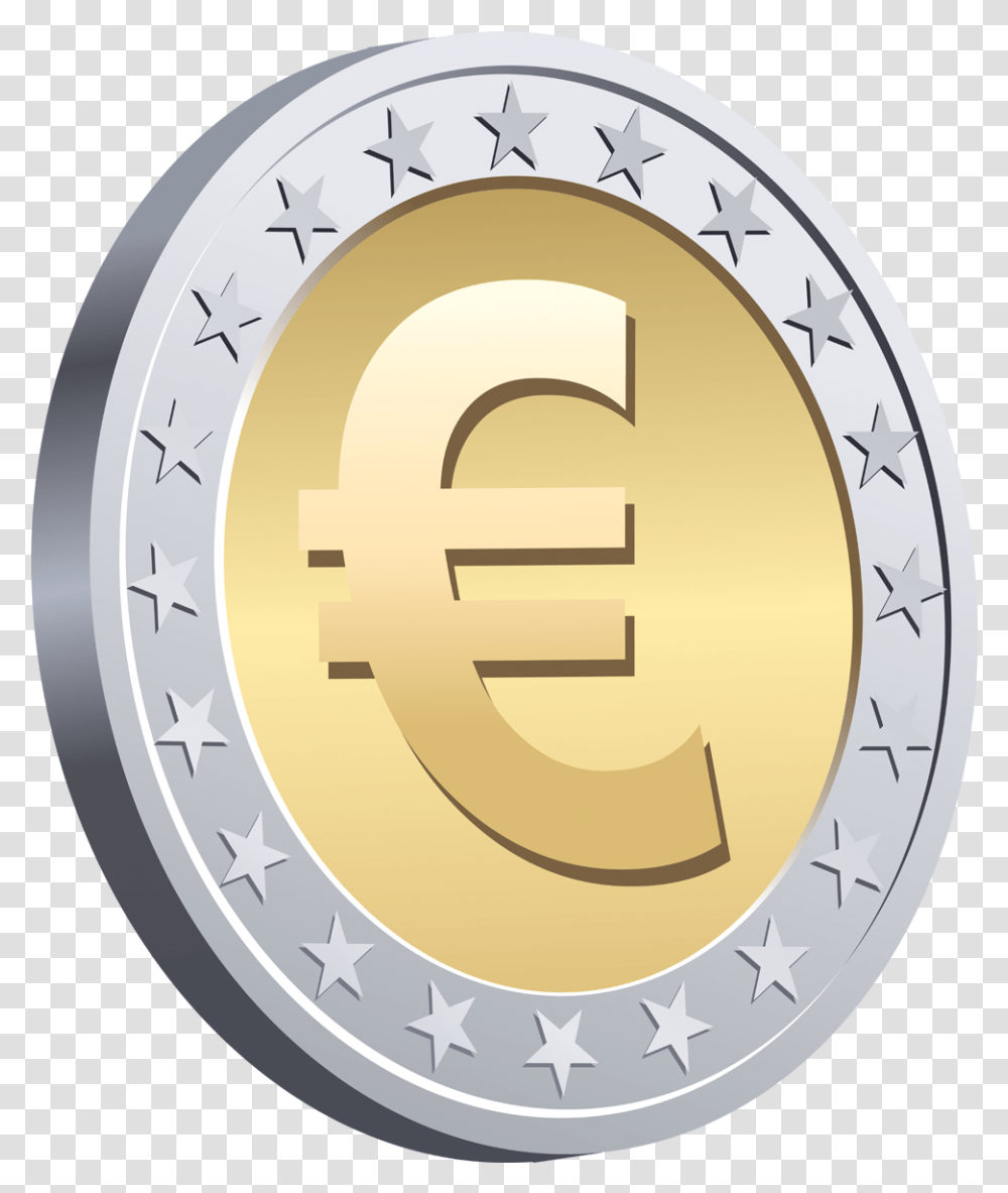 Euro Coins Background Euro Coin, Number, Symbol, Text, Clock Tower Transparent Png