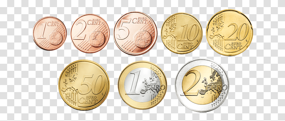 Euro Coins Coin Euro Currency, Money, Clock Tower, Architecture, Building Transparent Png