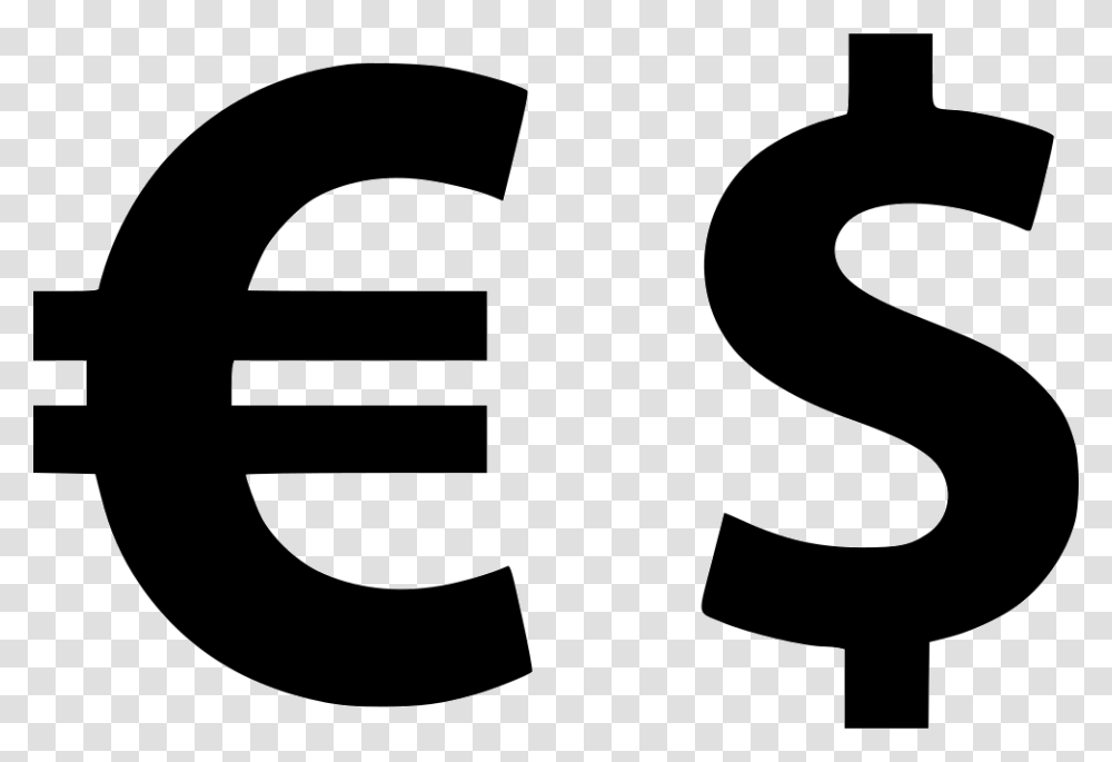 Euro Dollar Business Online Comments Euro Dollar Symbol, Alphabet, Number, Cross Transparent Png