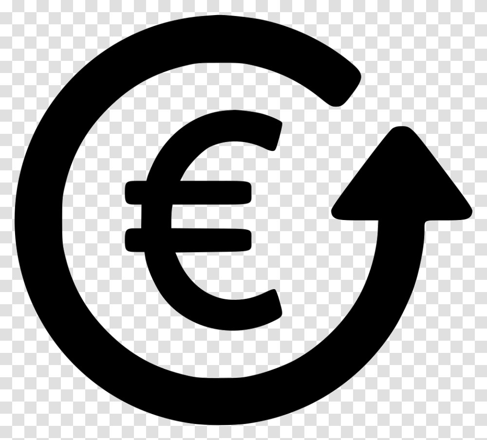 Euro Return Arrow Money Transfer Logo, Trademark, Stencil, Emblem Transparent Png