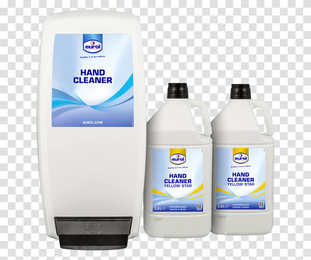 Eurol Hand Cleaner Yellow Star Start Kit Handcleaner With Eurol Handwash Gel Hygienic 4, Label, Text, Bottle, Dairy Transparent Png