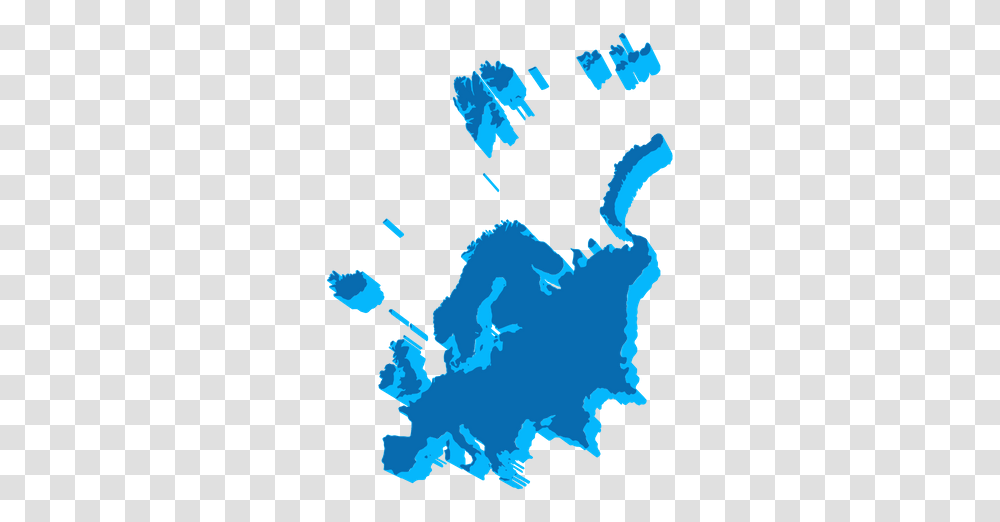 Europe Map Icon Of Flat Style Available In Svg Eps Europe Map Light Blue, Plot, Diagram, Sea, Outdoors Transparent Png