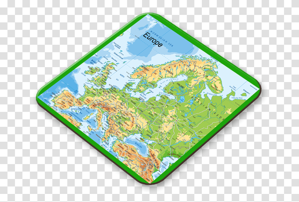 Europe Map Placemat I Love Maps Physical Map Of Europe, Diagram, Plot, Atlas, Passport Transparent Png
