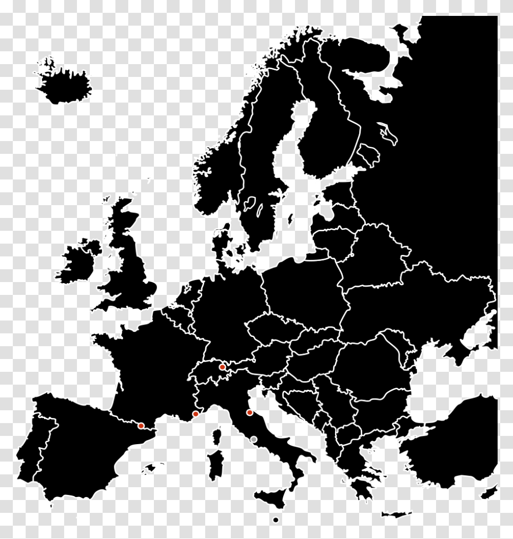 Europe Map With Borders, Diagram, Atlas, Plot Transparent Png