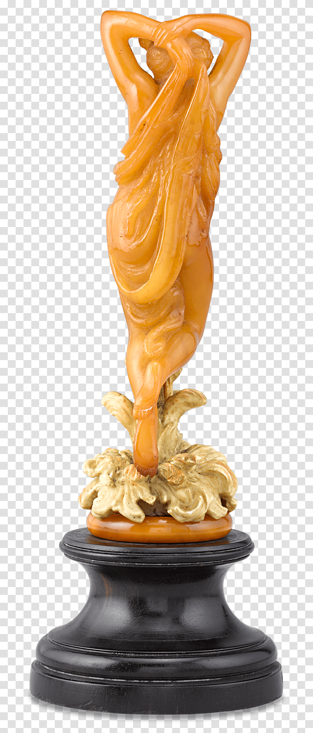 European Art Nouveau Amber Nymph Statuette Statue, Plant, Wedding Cake, Dessert, Food Transparent Png