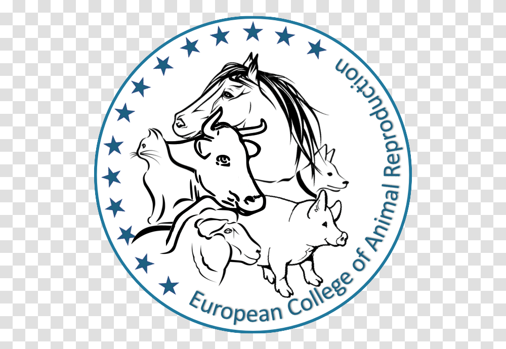 European College Of Animal Reproduction European College Of Animal Reproduction, Logo, Symbol, Horse, Mammal Transparent Png