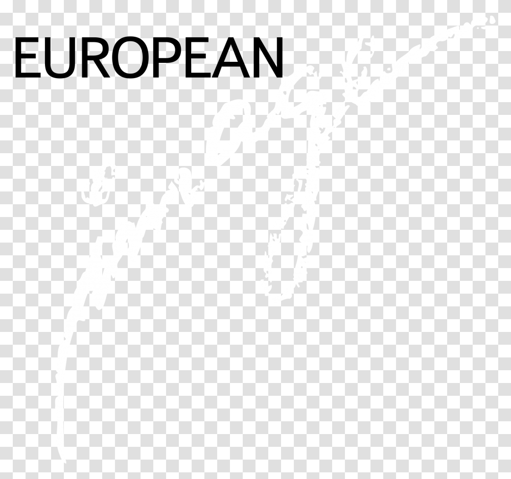 European Image Logo Black And White Parallel, Handwriting, Signature, Autograph Transparent Png