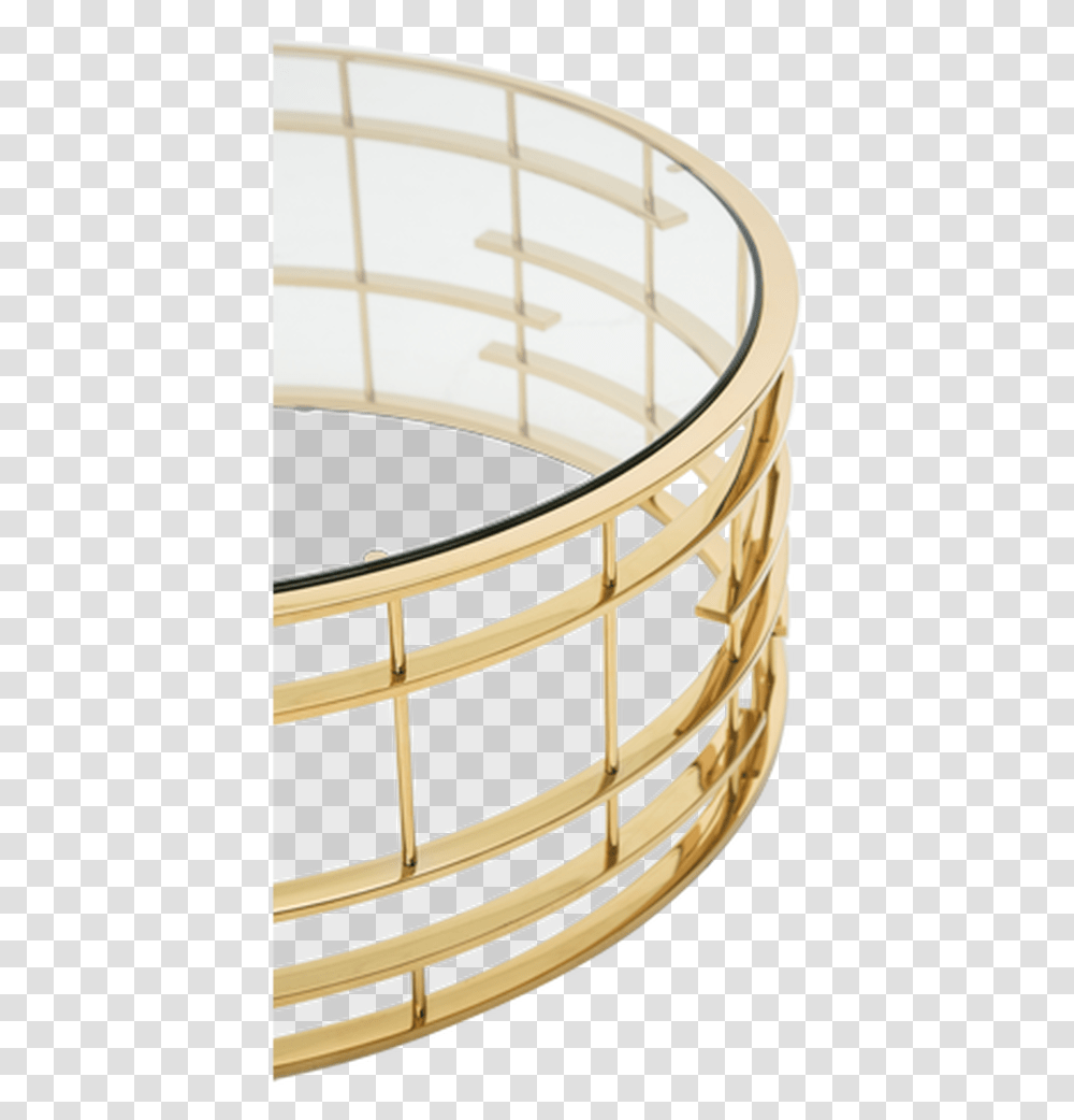 European Modern Gold Frame Round Clear Glass Top Cocktail Bangle, Staircase, Handrail, Banister, Railing Transparent Png