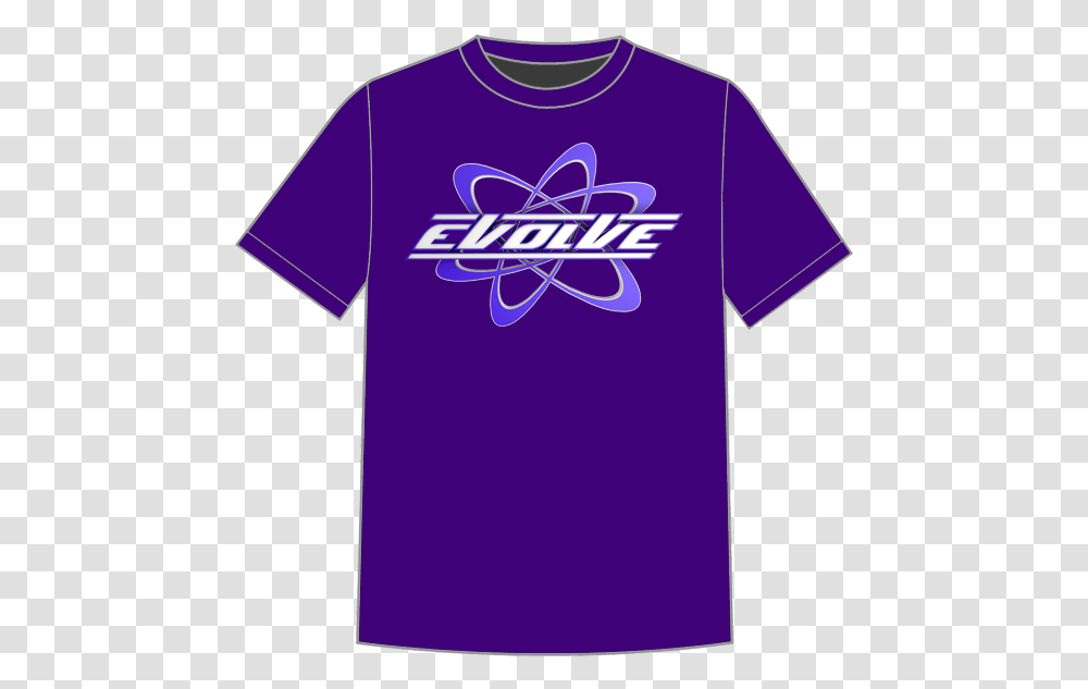 Ev New Skew Tee Logo Purple Evolve Wrestling T Shirt, Apparel, T-Shirt, Sleeve Transparent Png