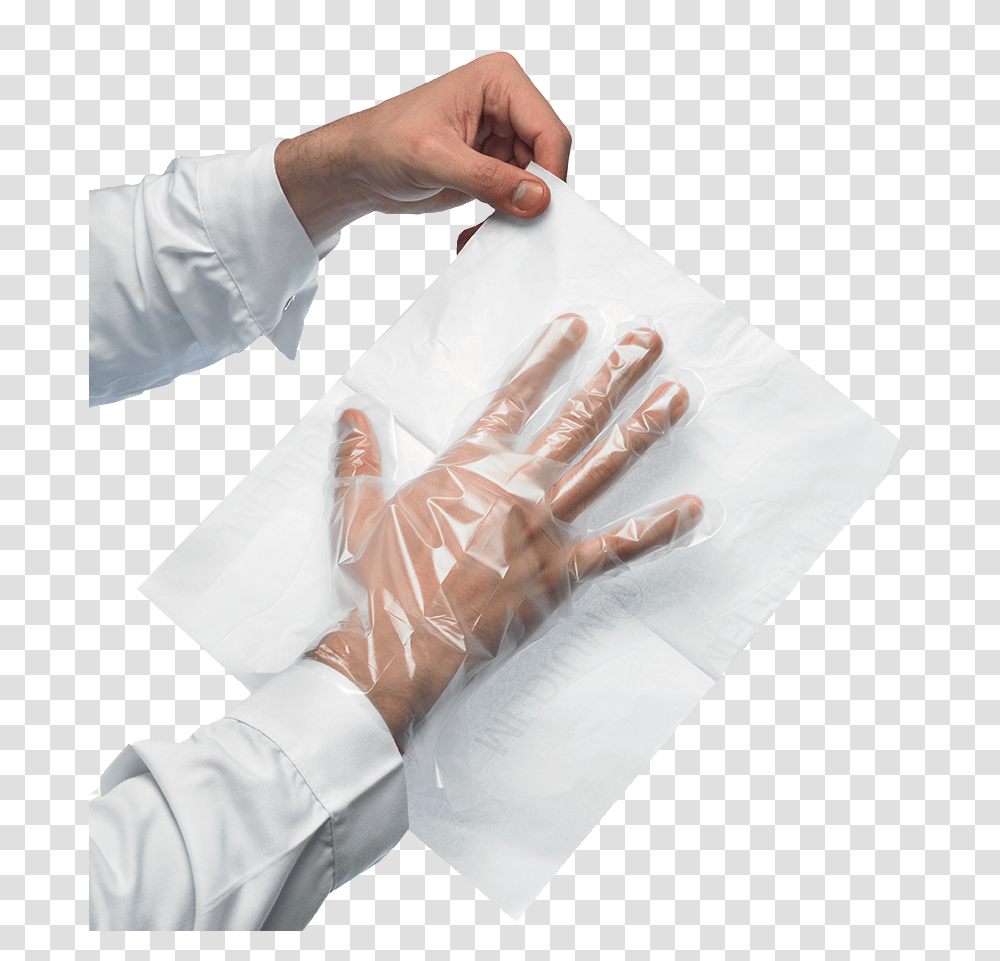 Eva Copolymer Sterile Gloves, Person, Human, Hand, Plastic Wrap Transparent Png