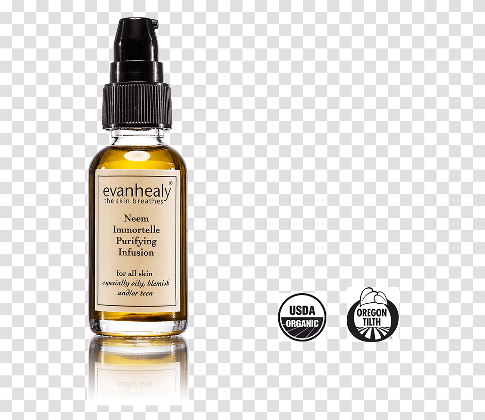 Evanhealy Neem Immortelle Purifying Infusion, Bottle, Cosmetics, Aftershave, Perfume Transparent Png