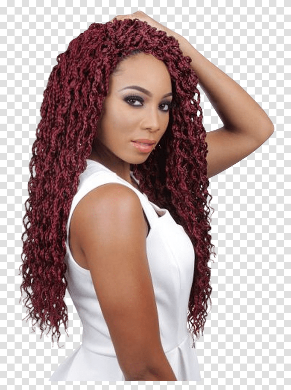 Eve Curly Box Braids Box Braid Curly Crochet, Hair, Clothing, Apparel, Person Transparent Png