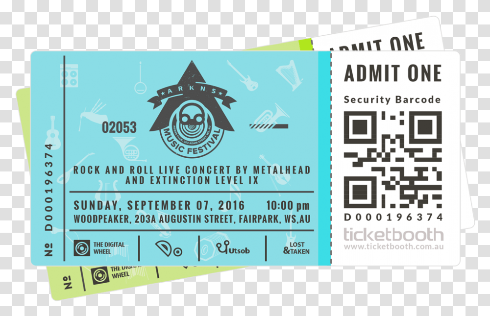 Event Ticket, Paper, QR Code, Flyer Transparent Png