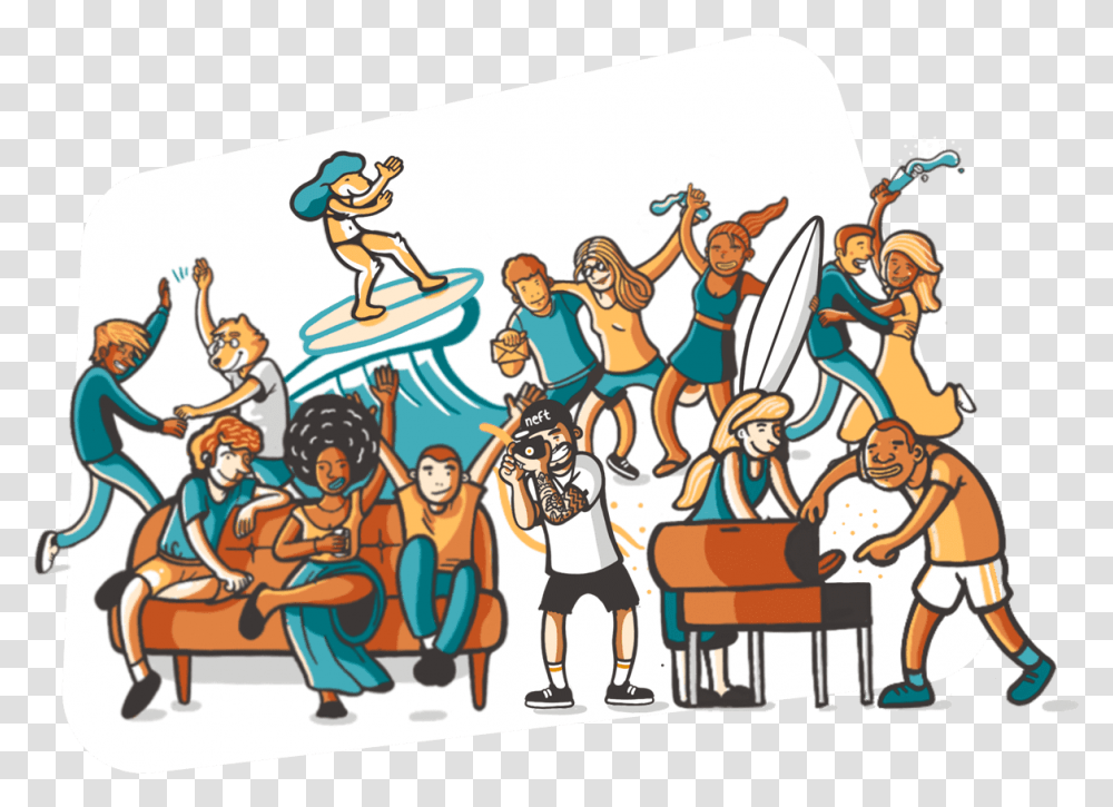 Events In Australia Cartoon, Person, Comics, Book, Crowd Transparent Png