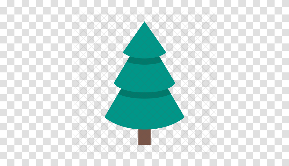 Evergreen Icon Of Flat Style Christmas Tree, Plant, Ornament, Fir, Abies Transparent Png