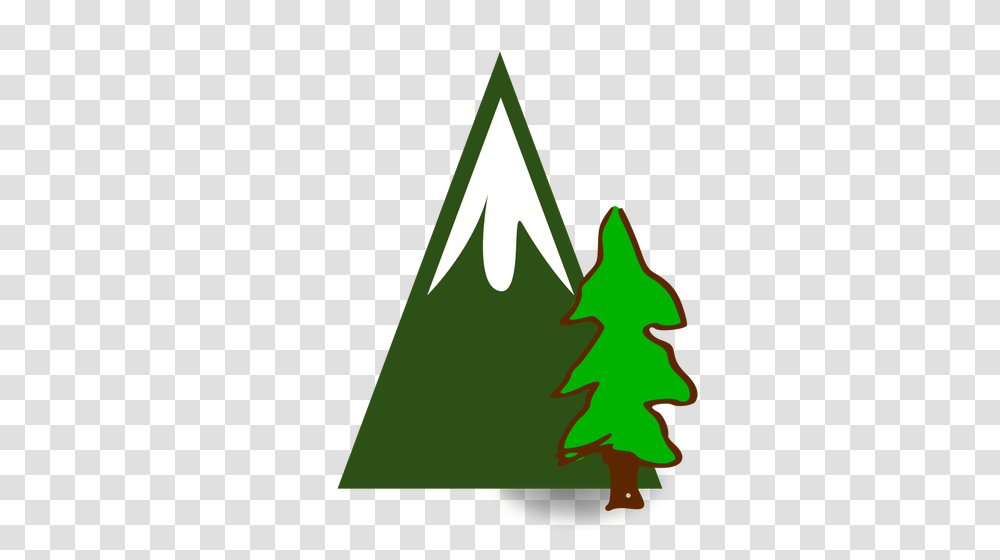 Evergreen Mountain, Triangle, Plant, Tree Transparent Png