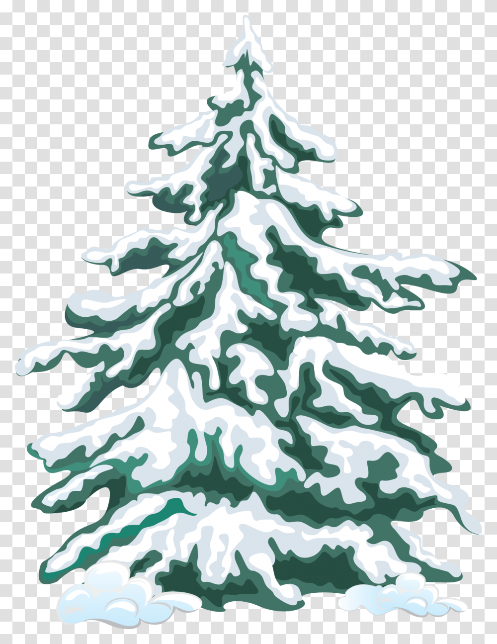 Evergreen Tree Clipart Clip Snow Covered Tree Clipart, Plant, Ornament, Christmas Tree, Rug Transparent Png