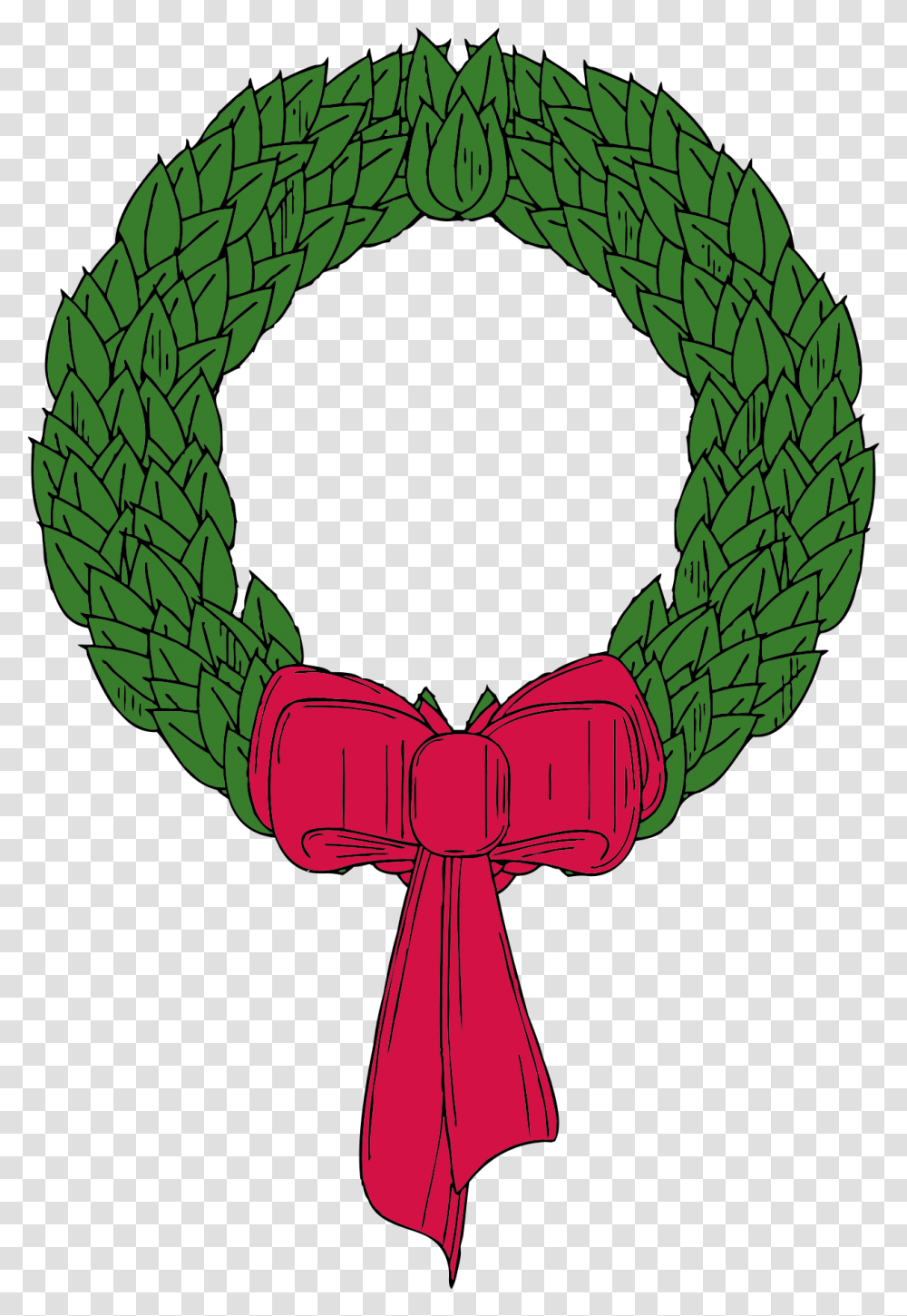 Evergreen Wreath Cliparts, Heart Transparent Png