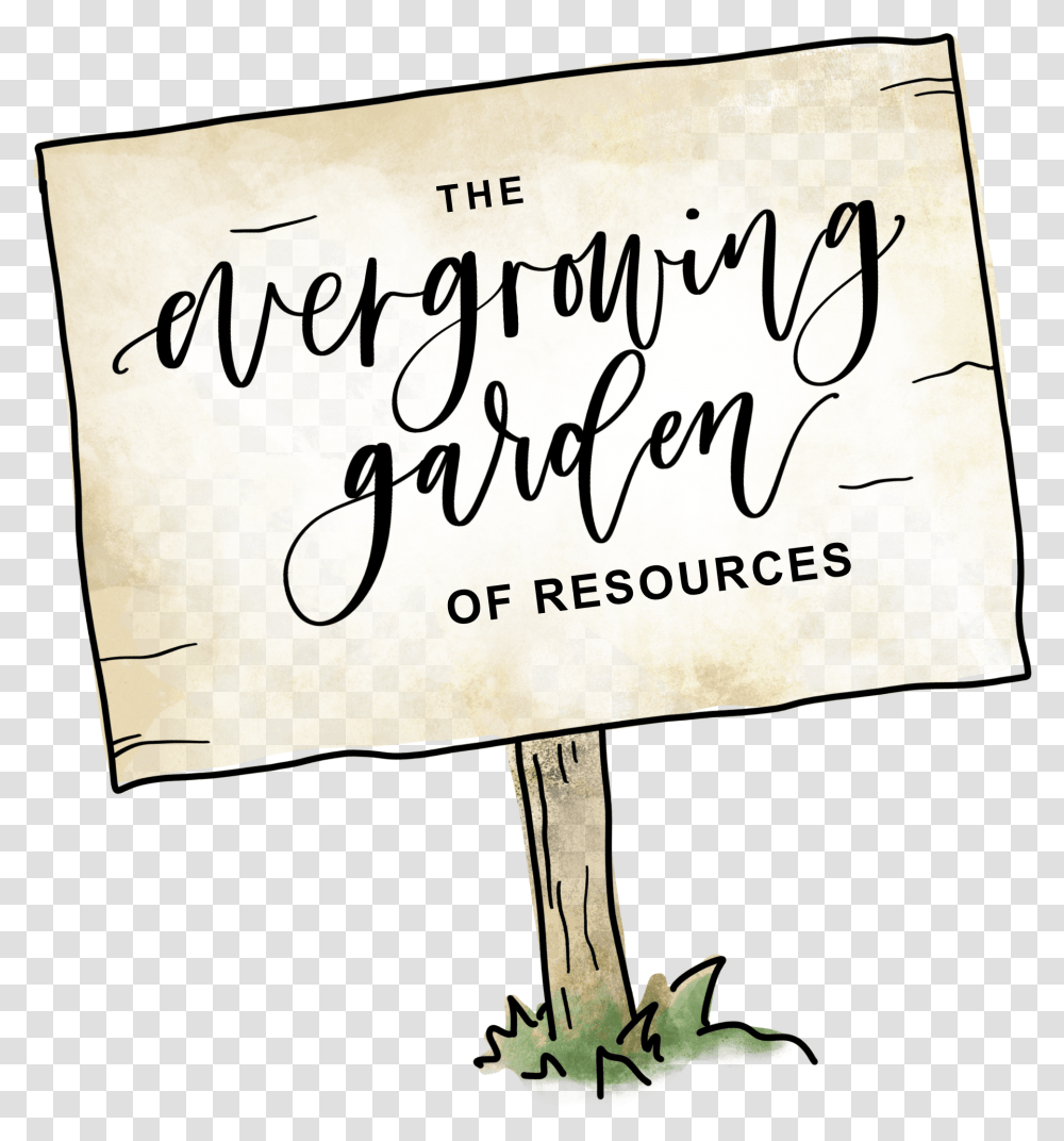 Evergrowing Garden Of Resources Billboard, Poster, Advertisement, Calligraphy Transparent Png