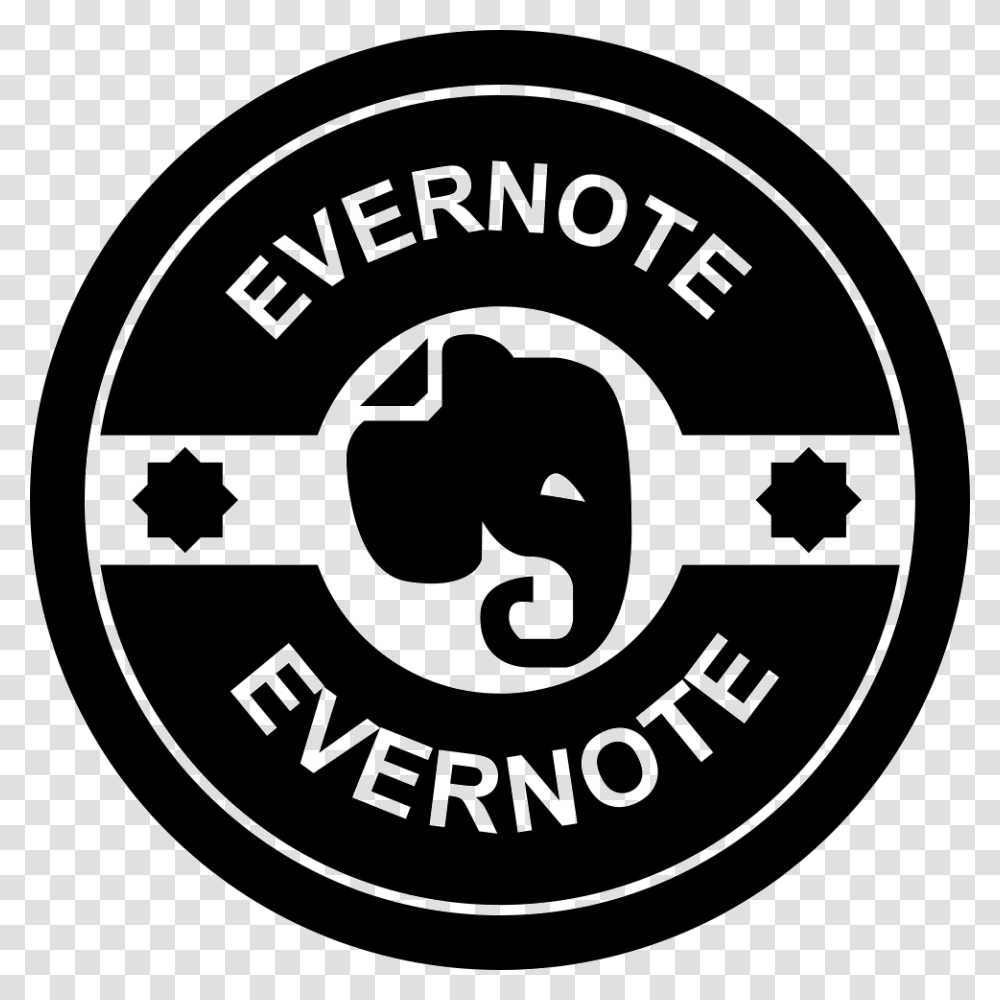 Evernote Retro Badge Follow Me On Twitter Logo, Label, Emblem Transparent Png
