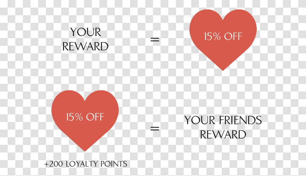 Every Friend Invited Earns 15 Off Your Next Purchase Heart, Cushion, Dating, Pillow, Interior Design Transparent Png