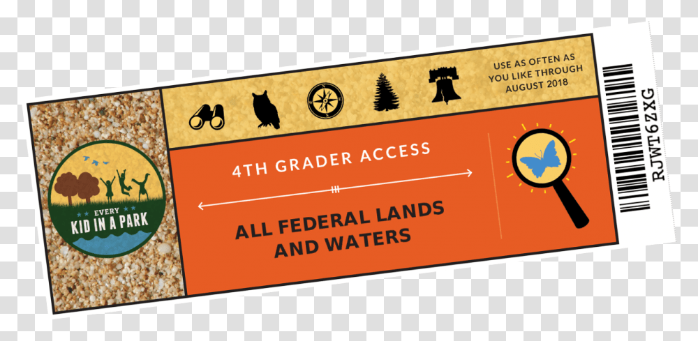Every Kid In A Park Pass 4th Grade Park Pass 2020, Paper, Label, Bird Transparent Png