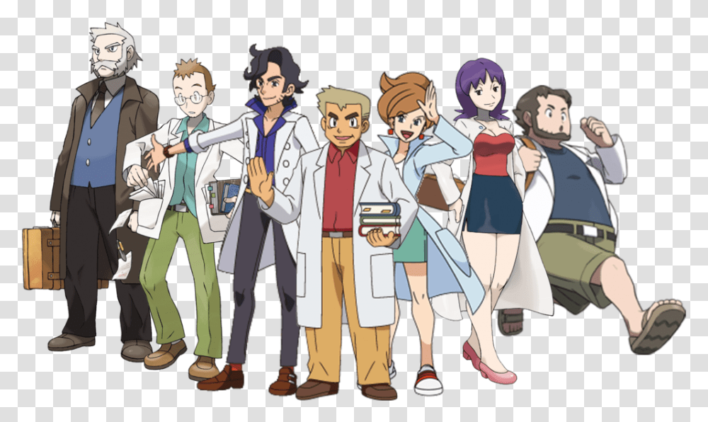 Every Professor In Pokemon, Person, Comics, Book, People Transparent Png