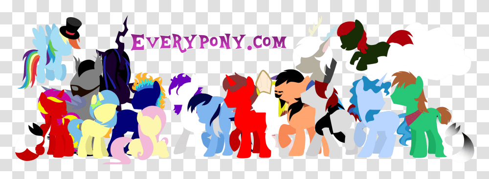 Everypony Cartoon, Advertisement, Poster, Crowd Transparent Png