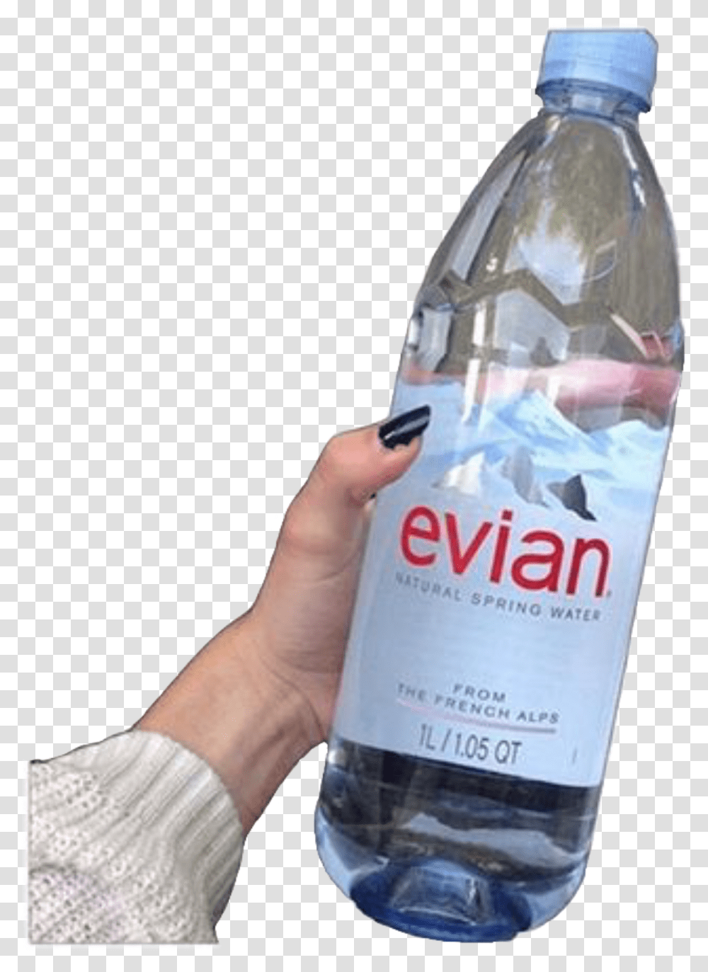 Evian Water Bottle Waterbottle Evianwater Evianbottle Niche Pngs Water Transparent Png