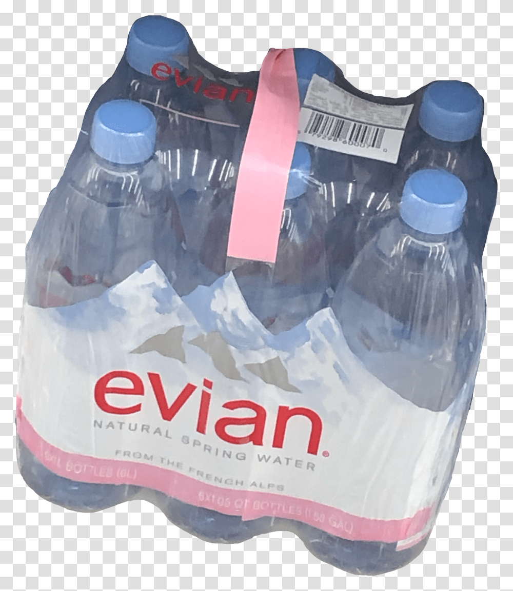 Evian Water Food Drink Aesthetic Pink Blue Bottled Water, Water Bottle, Mineral Water, Beverage, Diaper Transparent Png
