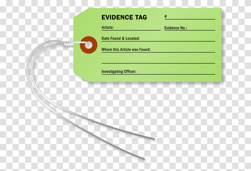 Evidence Tag Template, Adapter Transparent Png