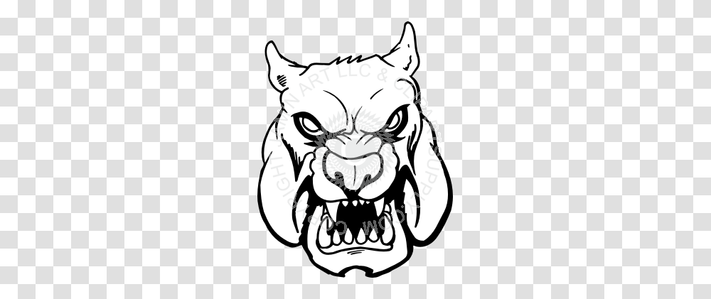 Evil Bulldog Face, Mammal, Animal, Stencil Transparent Png