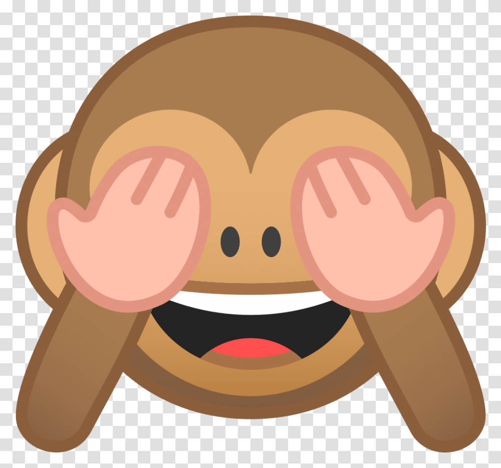 Evil Cartoon Mouth Shy Monkey Emoji, Food, Rattle, Spoon, Cutlery Transparent Png
