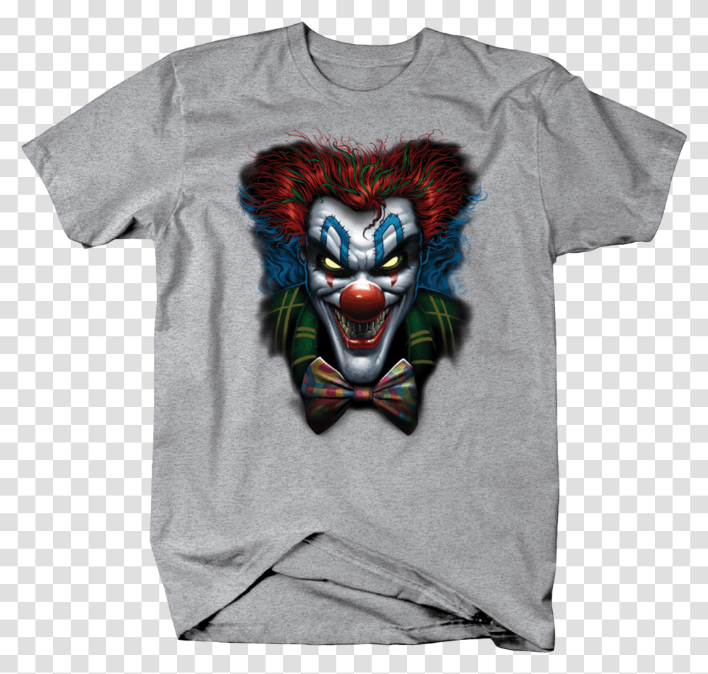 Evil Clown Looking At You Crazy Red Hair Puppy, Apparel, T-Shirt, Sleeve Transparent Png