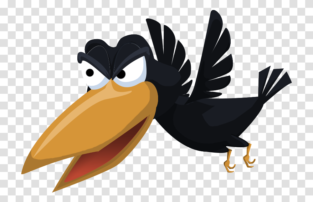Evil Crow Crow Images Animation, Beak, Bird, Animal, Pelican Transparent Png