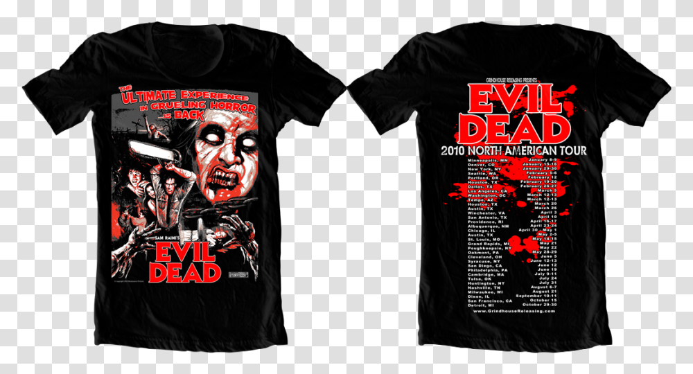 Evil Dead North American Tour Shirt, Apparel, T-Shirt, Person Transparent Png