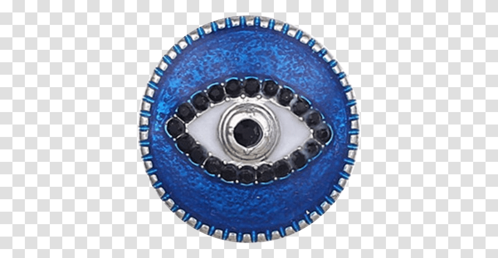 Evil Eye Enamel Click Button Blue Clip Art, Spoke, Machine, Wheel, Gear Transparent Png