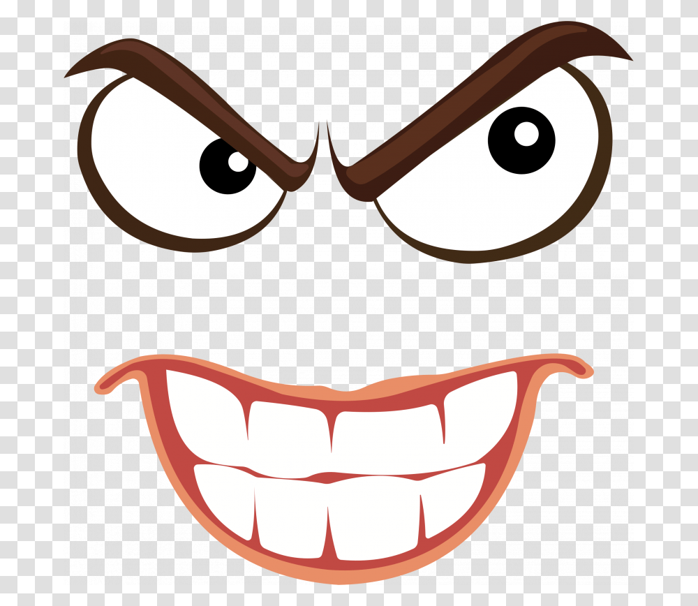 Evil Face Cartoons Cartoon Face Background, Jaw, Teeth, Mouth, Lip Transparent Png