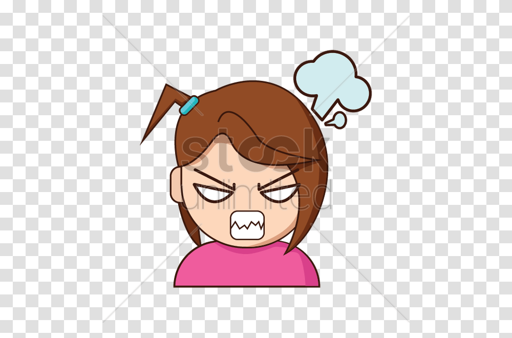 Evil Face Girl Vector Image, Bow, Knitting, Costume, Duel Transparent Png