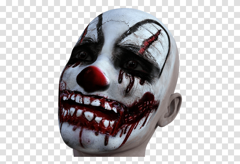 Evil Face Halloween Scary Clown Background, Performer, Dog, Pet, Canine Transparent Png